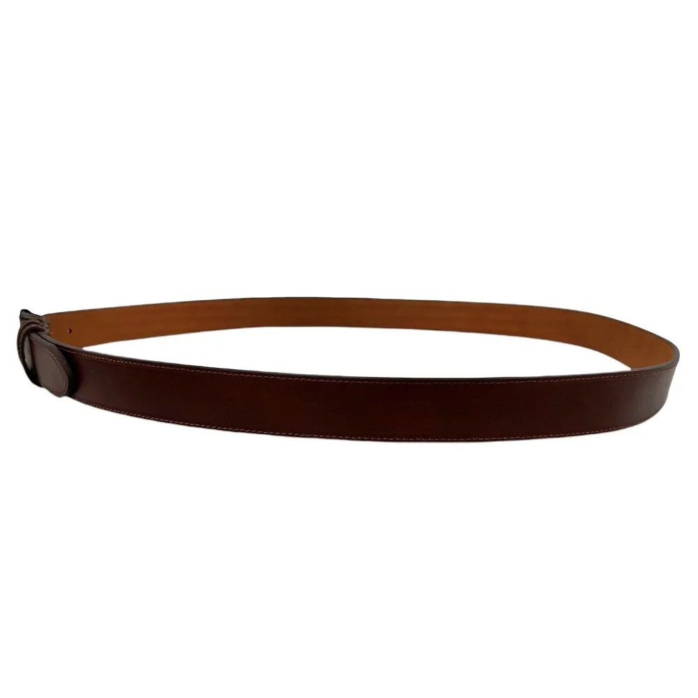 Jos A Bank Leather Belt Brown Men's Size 52 Genuine Leather Thick New $69.50